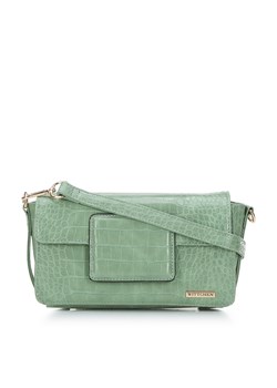 Damska torebka z geometrycznym zapięciem zielona ze sklepu WITTCHEN w kategorii Listonoszki - zdjęcie 138004332