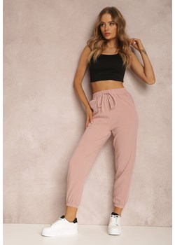 Różowe Spodnie Adamene ze sklepu Renee odzież w kategorii Spodnie damskie - zdjęcie 138011824