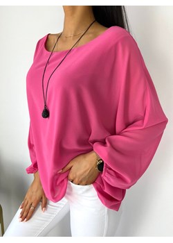 Różowa Klasyczna Bluzka ze sklepu ModnaKiecka.pl w kategorii Bluzki damskie - zdjęcie 138125952