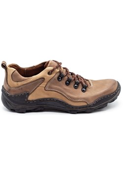 KENT Skórzane buty męskie Trapery 207 brązowe ze sklepu ButyModne.pl w kategorii Buty trekkingowe męskie - zdjęcie 138147204
