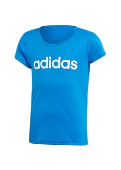 Bluzka dziewczęca niebieska Adidas z krótkim rękawem 