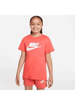 Nike bluzka dziewczęca czerwona z krótkim rękawem 