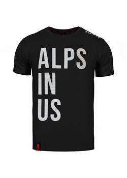 T-shirt męski Alpinus czarny z krótkimi rękawami 