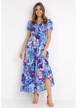 Niebieska  Sukienka Kaleina ze sklepu Born2be Odzież w kategorii Sukienki - zdjęcie 138254023