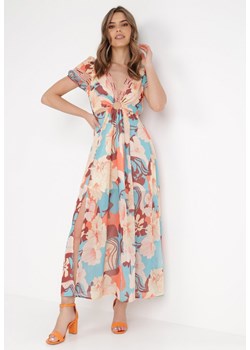 Miętowo-Pomarańczowa Sukienka Maeritheme ze sklepu Born2be Odzież w kategorii Sukienki - zdjęcie 138254041