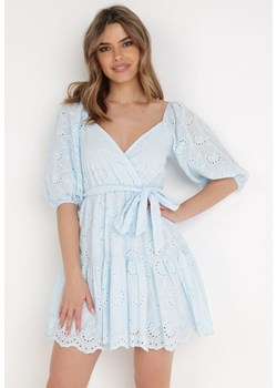 Niebieska Sukienka Daphlenia ze sklepu Born2be Odzież w kategorii Sukienki - zdjęcie 138254252