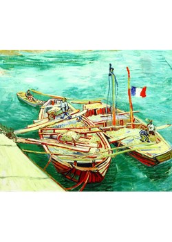 Chusta damska wyjściowa apaszka 70X70 francuskie łodzie - morski zielony ze sklepu Verostilo w kategorii Szaliki i chusty damskie - zdjęcie 138258000