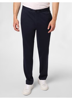 Andrew James New York Męskie spodnie od garnituru modułowego Mężczyźni Regular Fit wiskoza granatowy marmurkowy ze sklepu vangraaf w kategorii Spodnie męskie - zdjęcie 138276552