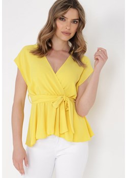Żółta Bluzka Anastelaia ze sklepu Born2be Odzież w kategorii Bluzki damskie - zdjęcie 138298794