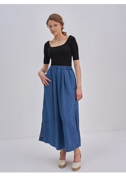 Spódnica maxi z lyocellu niebieska Mediva 300 ze sklepu Big Star w kategorii Spódnice - zdjęcie 138299914
