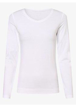 Marie Lund Damska koszulka z długim rękawem Kobiety Dżersej biały jednolity ze sklepu vangraaf w kategorii Bluzki damskie - zdjęcie 138299964