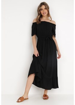 Czarna Sukienka z Wiskozy Telephanassa ze sklepu Born2be Odzież w kategorii Sukienki - zdjęcie 138334632
