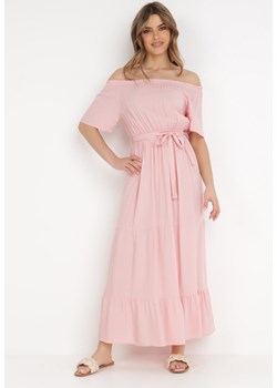 Jasnoróżowa Sukienka z Wiskozy Telephanassa ze sklepu Born2be Odzież w kategorii Sukienki - zdjęcie 138334644
