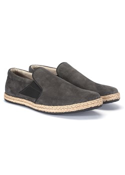 Popielate mokasyny KEN ze sklepu Domenoshoes w kategorii Mokasyny męskie - zdjęcie 138385382