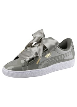 PUMA Buty damskie Basket Heart srebrne ze sklepu taniesportowe.pl w kategorii Trampki damskie - zdjęcie 138428143