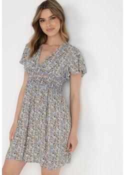 Niebieska Sukienka z Wiskozy Calleira ze sklepu Born2be Odzież w kategorii Sukienki - zdjęcie 138441913