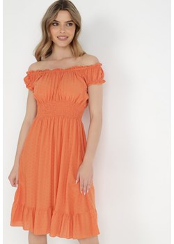Pomarańczowa Sukienka Chloromene ze sklepu Born2be Odzież w kategorii Sukienki - zdjęcie 138442134