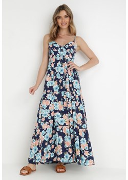 Granatowa Sukienka Damaia ze sklepu Born2be Odzież w kategorii Sukienki - zdjęcie 138442181