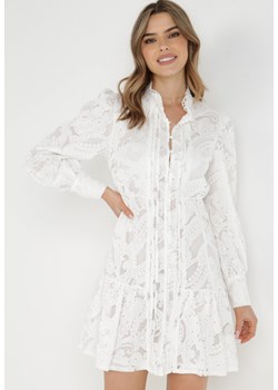 Biała Sukienka Harmite ze sklepu Born2be Odzież w kategorii Sukienki - zdjęcie 138446853