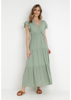 Zielona Sukienka Cephemus ze sklepu Born2be Odzież w kategorii Sukienki - zdjęcie 138446871