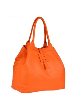 Torba shopper pomarańczowa pojemna skórzana xl ze sklepu melon.pl w kategorii Torby Shopper bag - zdjęcie 138499590