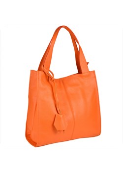 Duża torebka włoska shopper bag skóra naturalna pomarańczowa ze sklepu melon.pl w kategorii Torby Shopper bag - zdjęcie 138521623