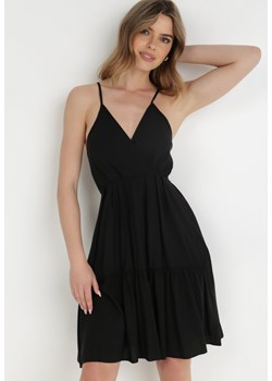 Czarna Sukienka z Wiskozy Aikena ze sklepu Born2be Odzież w kategorii Sukienki - zdjęcie 138541032