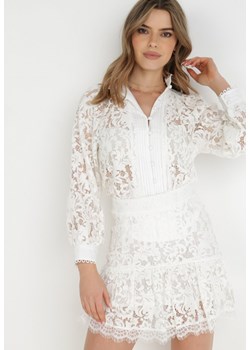 Biały 2-częściowy Komplet Helelle ze sklepu Born2be Odzież w kategorii Komplety i garnitury damskie - zdjęcie 138586461