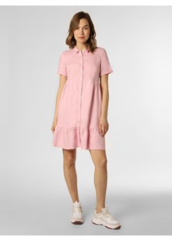 Apriori - Damska sukienka lniana, różowy ze sklepu vangraaf w kategorii Sukienki - zdjęcie 138600364