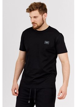 DOLCE & GABBANA - Czarny t-shirt męski z aplikacją z logo ze sklepu outfit.pl w kategorii T-shirty męskie - zdjęcie 138641642
