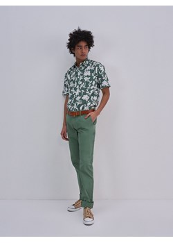 Spodnie chinosy męskie zielone Hektor 303 ze sklepu Big Star w kategorii Spodnie męskie - zdjęcie 138642522