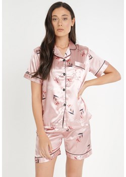 Różowy 2-Częściowy Komplet Piżamowy Telephitrite ze sklepu Born2be Odzież w kategorii Piżamy damskie - zdjęcie 138706913