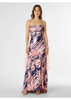 Unique Damska sukienka wieczorowa z etolą Kobiety Satyna różowy wzorzysty ze sklepu vangraaf w kategorii Sukienki - zdjęcie 138717602