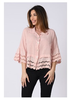 Lniana bluzka "Lise" w kolorze jasnoróżowym ze sklepu Limango Polska w kategorii Koszule damskie - zdjęcie 138742064