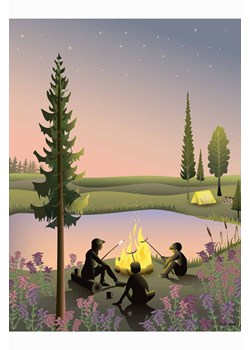Vissevasse plakat Campfire 50x70 cm ze sklepu ANSWEAR.com w kategorii Plakaty - zdjęcie 138752503