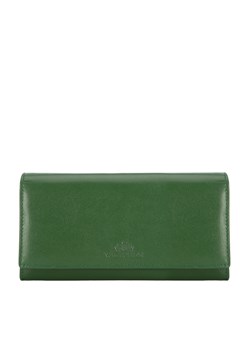 Damski portfel skórzany o prostym kroju zielony ze sklepu WITTCHEN w kategorii Portfele damskie - zdjęcie 138826874