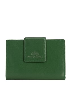 Damski portfel ze skóry z elegancką napą zielony ze sklepu WITTCHEN w kategorii Portfele damskie - zdjęcie 138827084