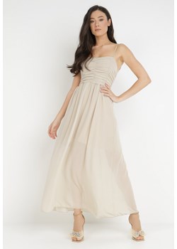 Beżowa Sukienka Kallehe ze sklepu Born2be Odzież w kategorii Sukienki - zdjęcie 138889041