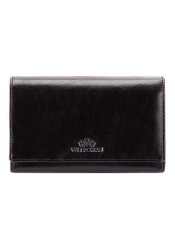 Damski portfel ze skóry z kieszenią na bigiel czarny ze sklepu WITTCHEN w kategorii Portfele damskie - zdjęcie 138897900