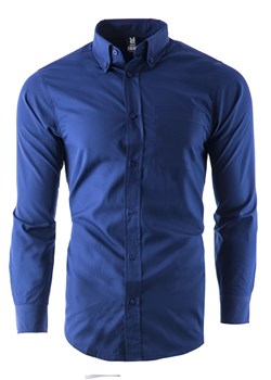 Koszula męska z długim rękawem 5504 - Indigo ze sklepu Risardi w kategorii Koszule męskie - zdjęcie 138924452