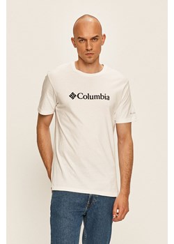 Columbia t-shirt męski kolor biały 1680053-014 ze sklepu ANSWEAR.com w kategorii T-shirty męskie - zdjęcie 138925171