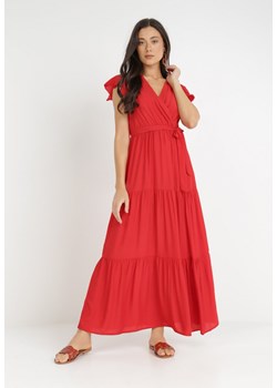 Czerwona Sukienka Cephemus ze sklepu Born2be Odzież w kategorii Sukienki - zdjęcie 138927340