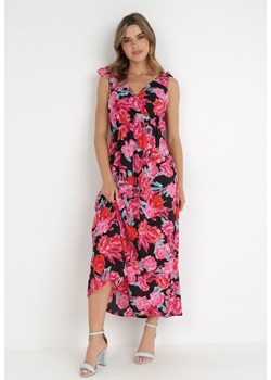Różowo-Czarna Sukienka Cilane ze sklepu Born2be Odzież w kategorii Sukienki - zdjęcie 138927370