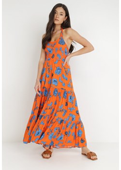 Pomarańczowa Sukienka z Wiskozy Damaleia ze sklepu Born2be Odzież w kategorii Sukienki - zdjęcie 138927394