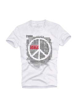 T-shirt męski UNDERWORLD Peace biały ze sklepu morillo w kategorii T-shirty męskie - zdjęcie 139198373