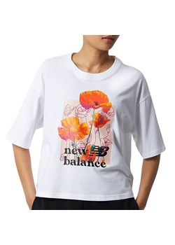 Koszulka New Balance WT21560WT - biała ze sklepu streetstyle24.pl w kategorii Bluzki damskie - zdjęcie 139201733