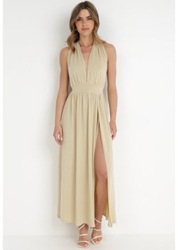 Beżowa Sukienka Parthenope ze sklepu Born2be Odzież w kategorii Sukienki - zdjęcie 139240213