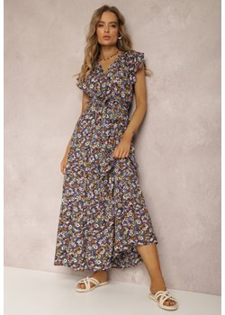 Fioletowo-Brązowa Sukienka Helarpia ze sklepu Renee odzież w kategorii Sukienki - zdjęcie 139244293