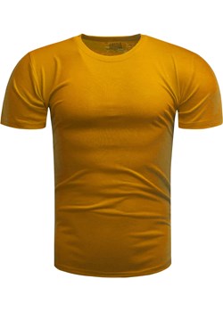 Koszulka męska t-shirt gładki musztardowy Recea - id: 2383 - marki Recea - 139244971 Koszulka męska t-shirt gładki musztardowy Recea ze sklepu Recea.pl w kategorii T-shirty męskie - zdjęcie 139244971