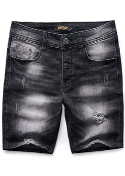 Spodenki męskie czarne jeansowe Recea ze sklepu Recea.pl w kategorii Spodenki męskie - zdjęcie 139245062
